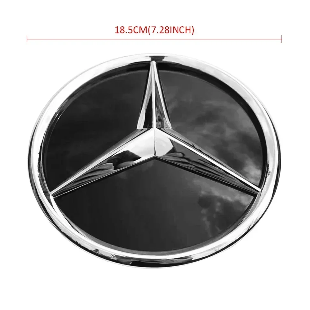 The front grille star logo badge mirror bottom 3D ABS logo for Mercedes-Benz W166 X205 GLC200 GLC260 GLC300 GLS350 400 AMG/GLS63