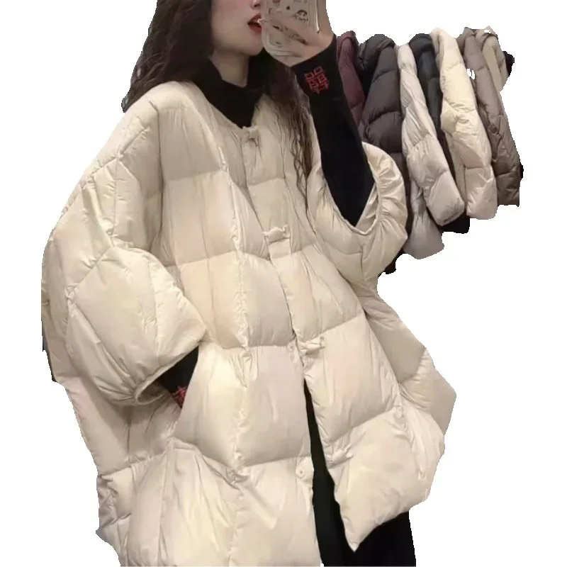 Cappotto in cotone autunno inverno donna 2025 nuova moda allentata casual tenere in caldo giacca in cotone colore puro addensare tuta sportiva femminile
