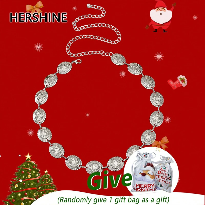 HERSHINE 1 قطعة المرأة موضة الفضة الأزهار الدانتيل الخصر سلسلة مجموعة (حقيبة هدايا) البوهيمي نمط الشكر/هدية الكريسماس #1