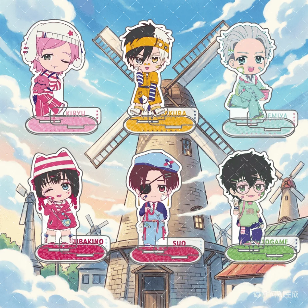NUEVO Llavero de Acrílico WIND BREAKER Haruka Sakura Akihiko Nirei Mitsuki Kiryu Ren Kaji Hajime Umemiya Tasuku Tsubakino Picnic Ver