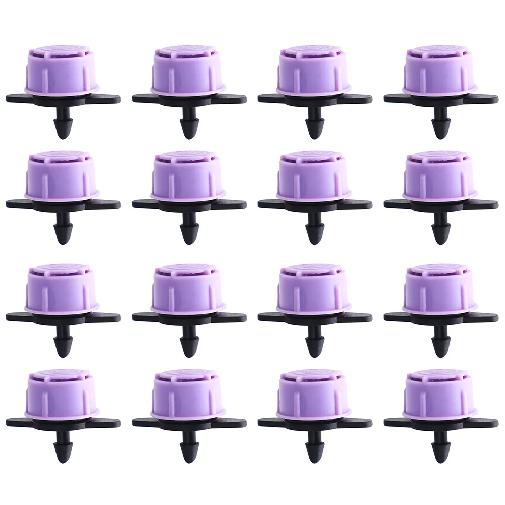 16pcs Five Hole Adjustable Dripper for 1/4 Inch Drip Systems with Flow Control and Consistent Water Distribution