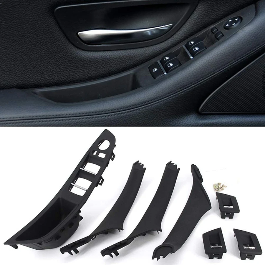 For-BMW 5 Series F10 F11 520D 525D 530D 535I LHD Car Interior Door Handle Adapting(Black)