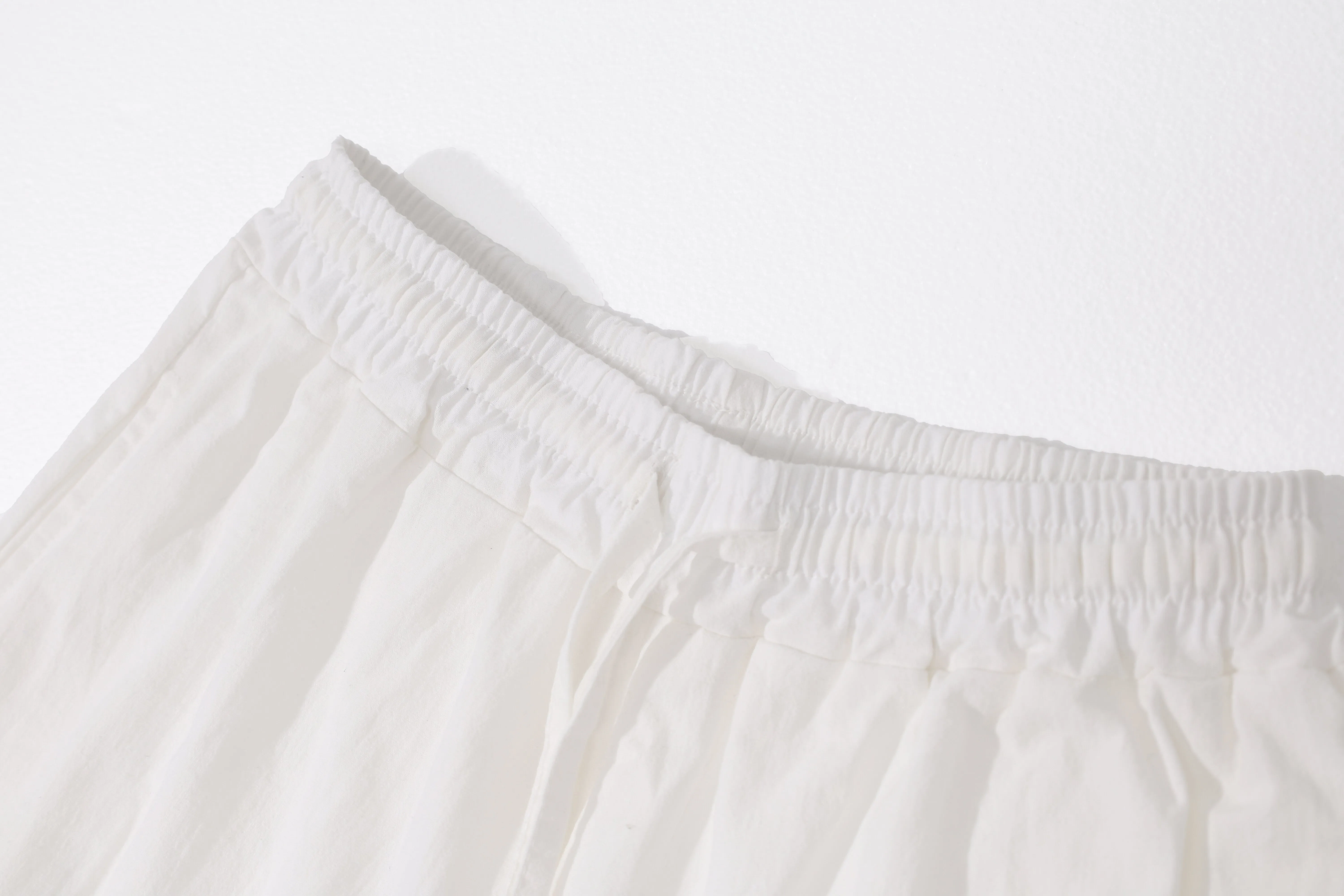 Casual Trousers Men's Cargo Casual Pants Solid Color Double Pocket Outdoor Pants Drawstring Leg Casual Pants