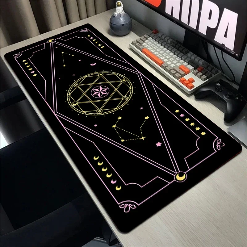 オリジナルアートマジックマウスパッドコンピュータマウスパッドXXLキーボードパッド大型ラップトップマットスピード滑り止めデスクマットオフィスマウスパッド