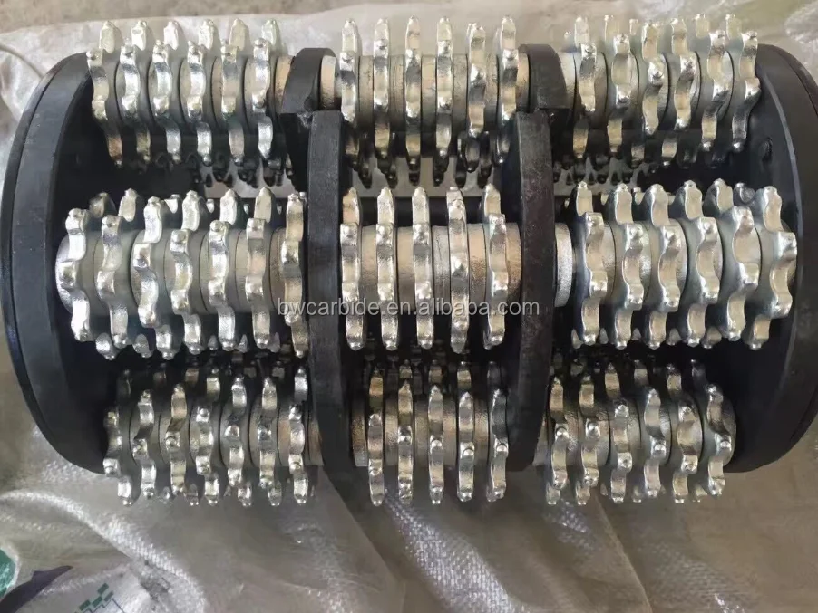 YYHC-A cylindrical ripper drum with tungsten carbide is provided for ripper planer rippers