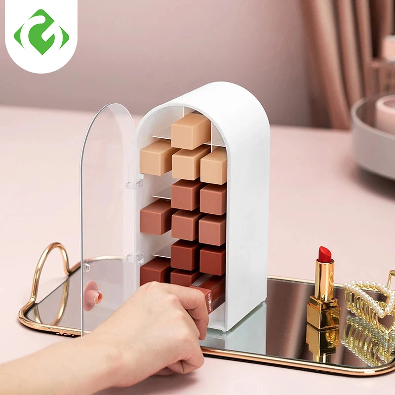 

18 Grids Transparent Lipstick Storage Box Acrylic Makeup Organizer Cosmetic Shelf Desktop Dressing Table Bathroom supplies GY