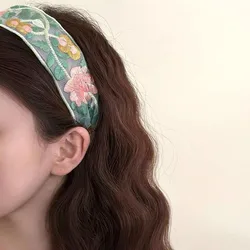 Elegant Chiffon Embroidery Flower Hairband For Women Sweet Hair Decorate Headband Hair Hoop Band Fashion Hair Accessories