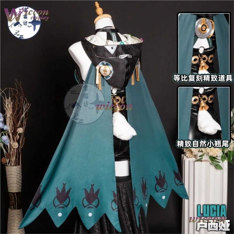 لعبة Zenless Zone Zero Lucia أزياء تنكرية شعر مستعار موحد أغطية الرأس الزي ZZZ Spook Shack بدلة نسائية لحفلات الهالوين