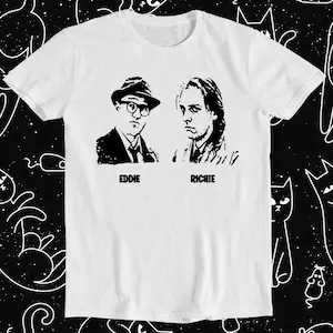 นักแสดงตลกอังกฤษ Rik Mayall Ade Edmondson ด้านล่างแรงบันดาลใจ Retro Meme ตลกของขวัญ Tee T เสื้อ 1245