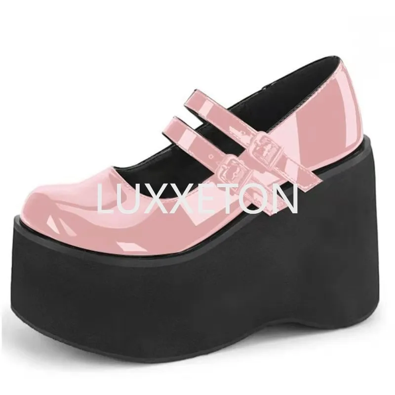 Retro Versatile Round Head Elevated Thick Sole Mary Jane Shoes Women's 2024 New Spring French Shallow Mouth Single Shoes