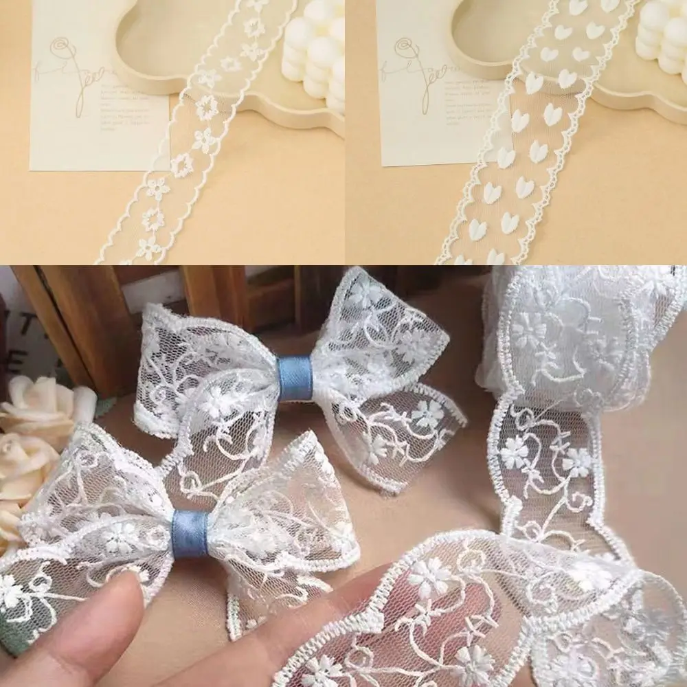 5 Yards Pure Cotton Sewing Trim DIY Craft Accessory White Flowers Lace Trim Multi-size Decor Ribbon Lace Trim Ribbon Latin Dress view 2
