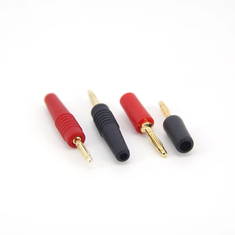 2MM Gold Plated Banana Plug socket Electrical Connector Adaptor Black/Red for Test Probes Instrument Meter