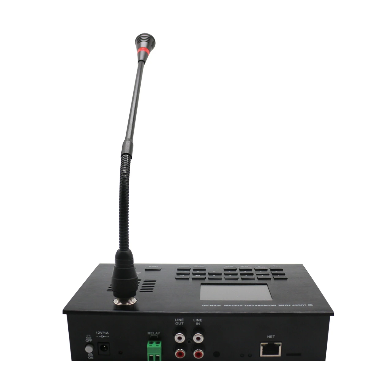 M Sip Network Paging Microphone SIP PA System Call Station Hard Button with Lcd Screen