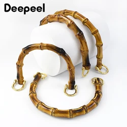 1Pc Deepeel 9/10/12cm Plastic Faux Bamboo Purse Frame Kiss Clasp Handbag Handles Wallet Woven Bags DIY Handmade Accessories