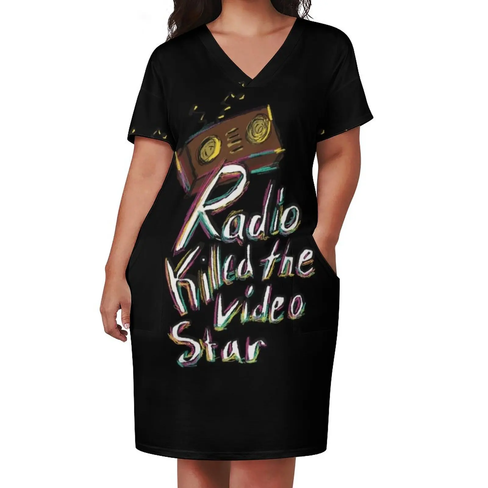 Radio Killed The Video Star Loose Pocket Dress Dress for pregnant women luxury dress dresses