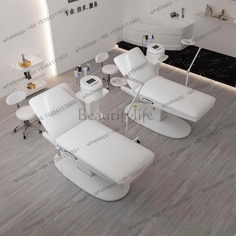 simple and modern store-specific all-electric leather sit-and-lie beauty bed