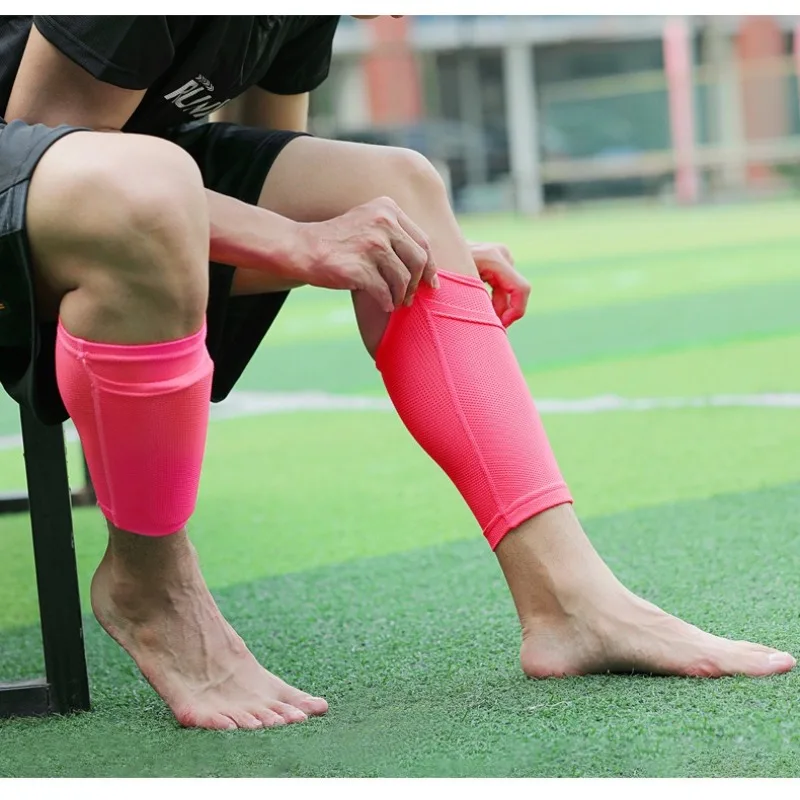 

1Pair Soccer Shin Guard Football Crashproof Calf Protector Nylon Leg Sleeves Sock Shin Protector with Pocket Training Protection