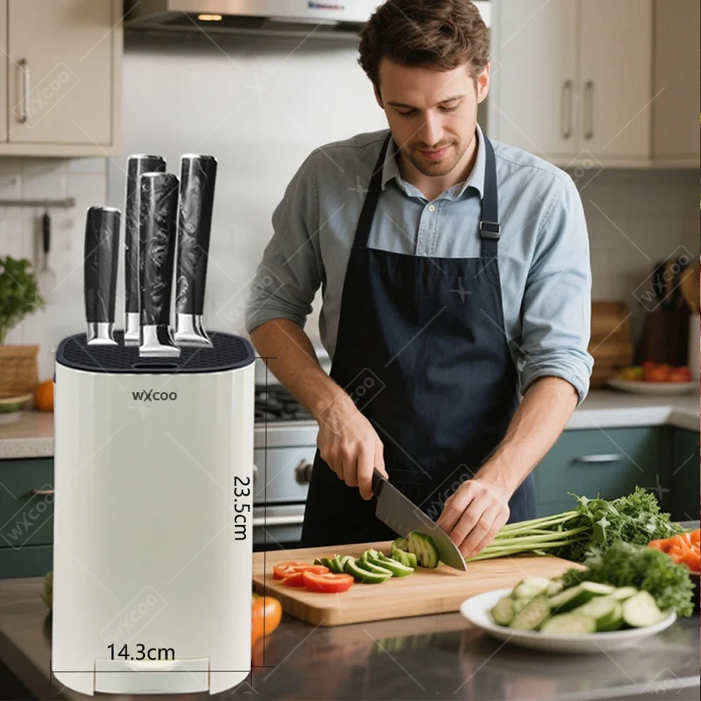 WXCOO Chef Knife Boning Cleaver Professional Damascus Laser Kitchen Knives with Holder Meat Vegetable Fruit Slicing Household