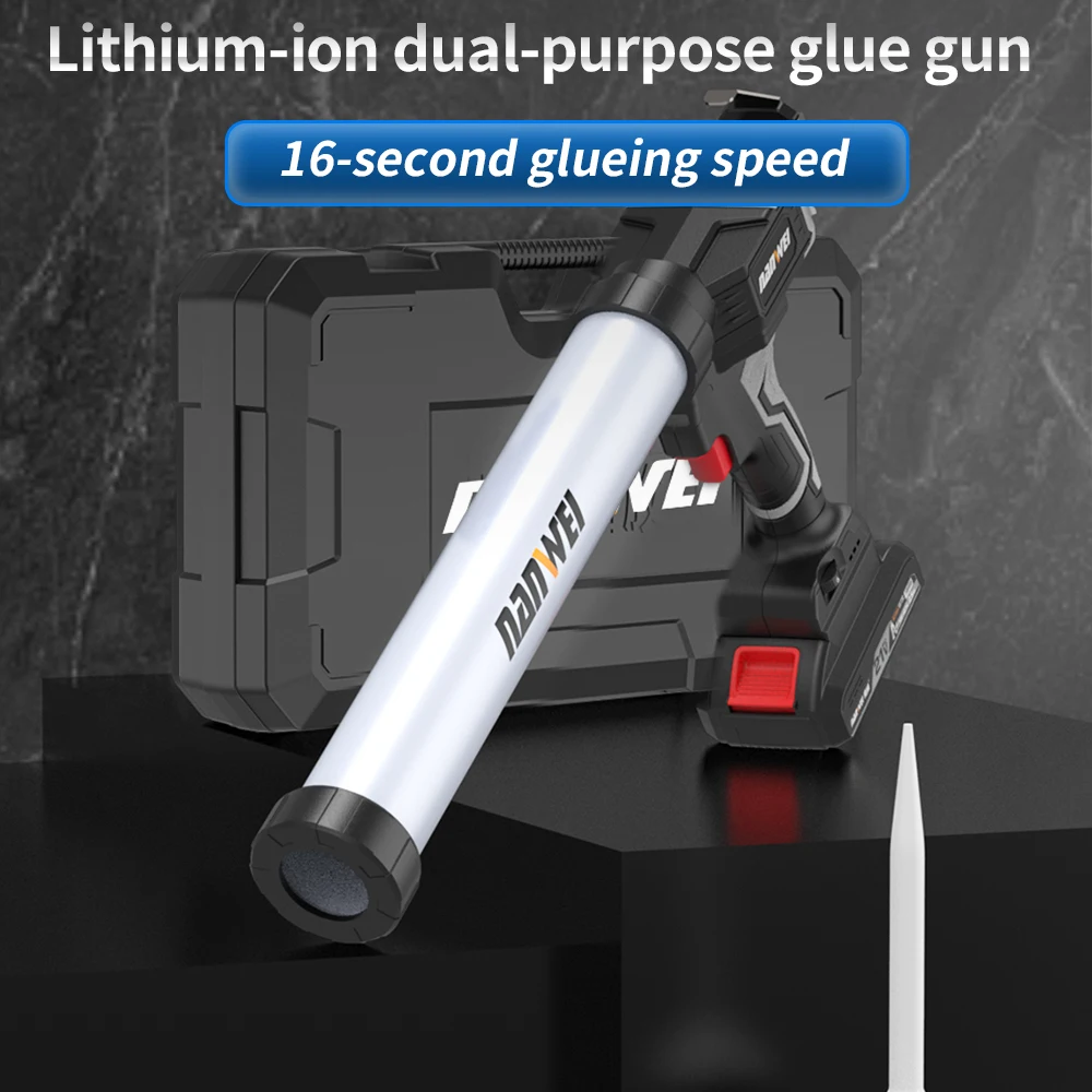 Industrial Grade Cordless Electric Glue Gun For Home Use Soft & Hard Caulking On Windows & Doors Battery Operated