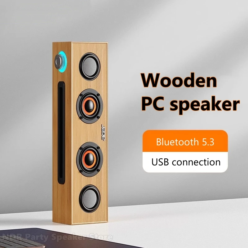 

Деревянный компьютер Аудио Настольный проводной Bluetooth Двухрежимный USB-интерфейс Портативный телефон Динамик Мультимедийный сабвуфер Домашний громкоговоритель