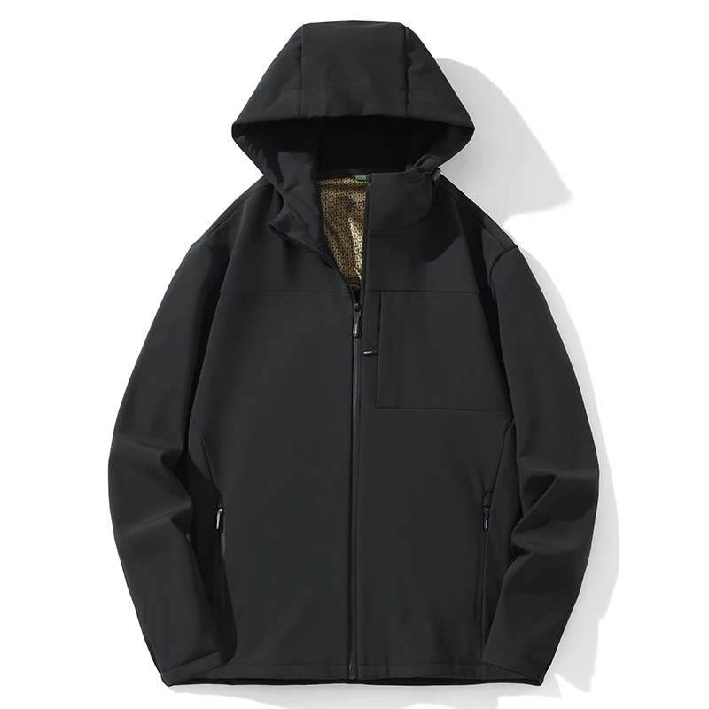 LNGXO Warme Winter-Fleecejacke für Herren, wasserdicht, winddicht, Softshell, Outdoor-Thermomantel für Wandern, Camping, Klettern, Skifahren 3