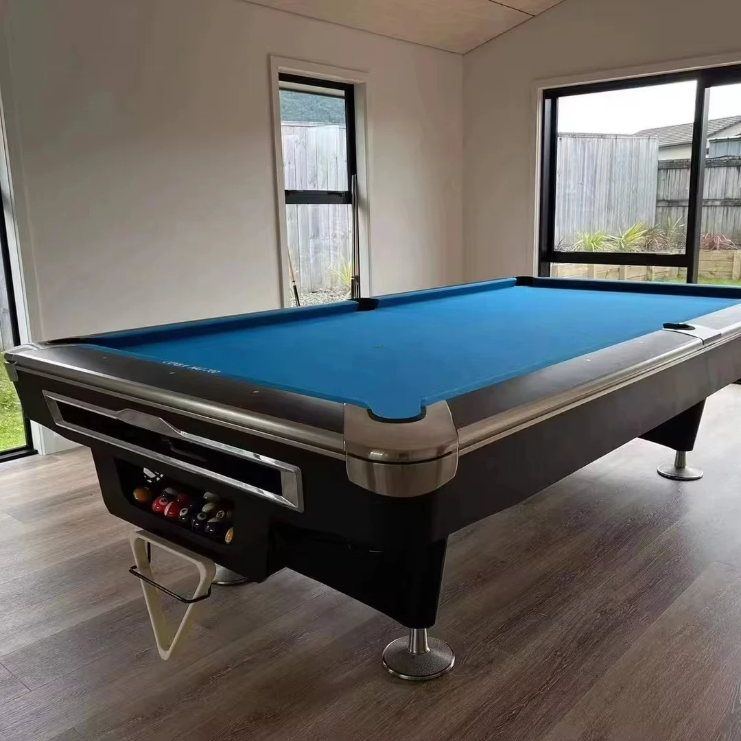 Blue Stone Slate Solid Wood America Pool Table Billiard Table in China 7ft/8ft/9ft