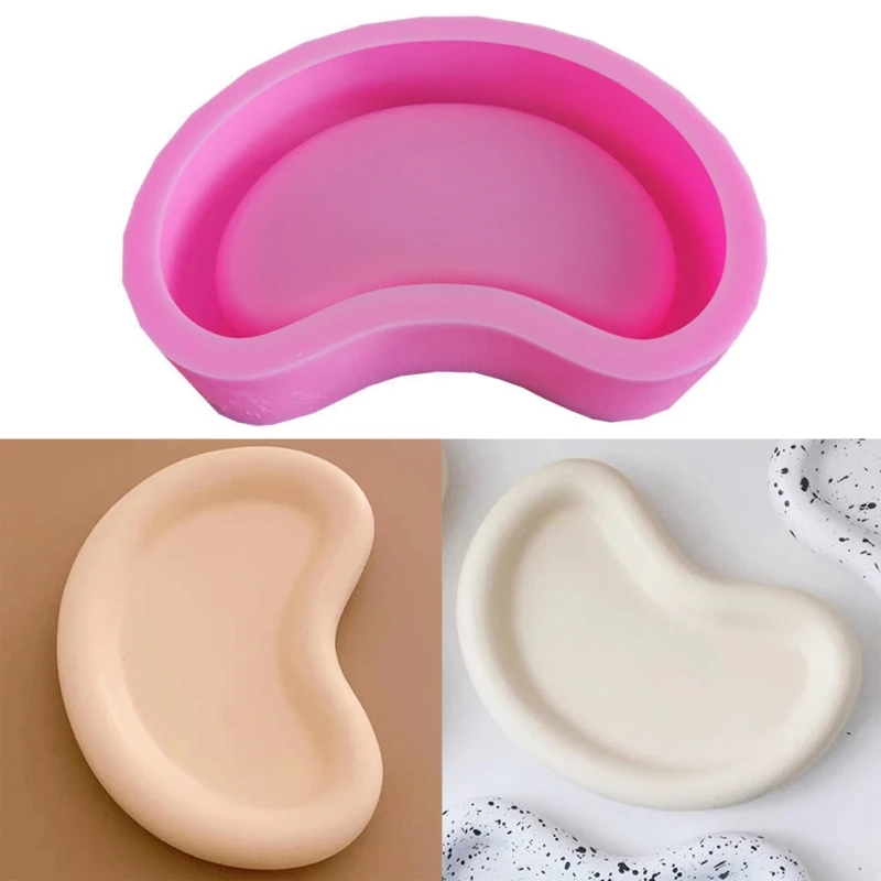 Diy Crystal Coffee Table Tea Pea Tray Mold Epoxy Resin Fruit Plate Mat Coaster Silicone Mold for Table Wine Tray Making