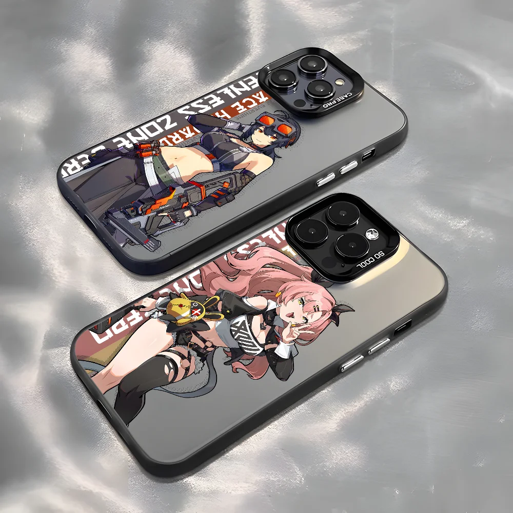 حافظة هاتف Gacha Nicole Demara لهاتف آيفون 16 15 14 13 12 11 Pro Max أسود غير لامع متعدد الألوان ليزر معدني أورورا فوندا