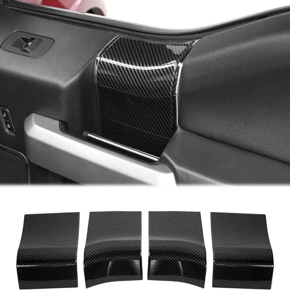 

for Ford F150 ​Interior Door Handle Panel Trim ABS Cover Accessories 2015-2020 Carbon Fiber Texture