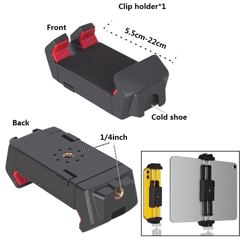 Supporto universale per Clip per iPhone Samsung Xiaomi Huawei Android cellulare smartphone tablet PC per iPad mini Pro 12.9