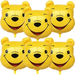 2/4/6Pcs Winnie The Pooh Party Balloons Pooh Head Foil Balloon Set Baby Shower Birthday Party Decorations Kids Toy Air Gifts