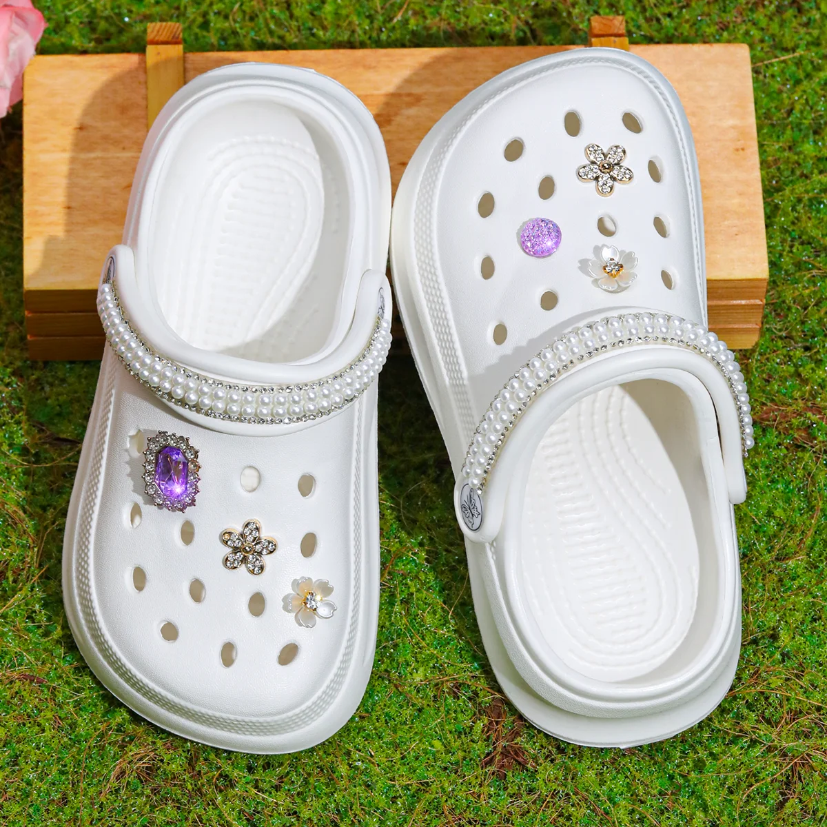 Kids Slip-On Clogs and Mules - Breathable, Waterproof, EVA Garden Shoes with Decorative Chain for Beach and Everyday Wear 168