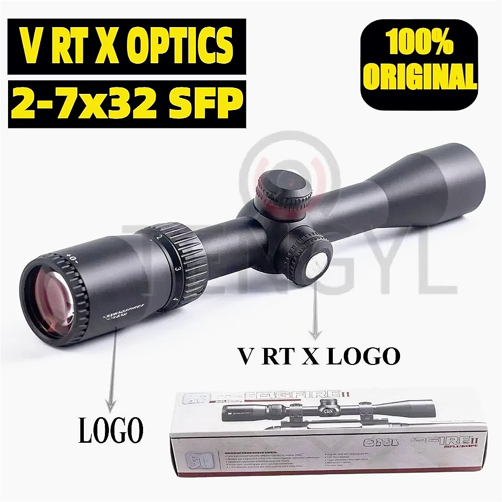 

Original V RT X Optics C F Ⅱ 2-7×32 Second Focal Plane(SFP) Hunting Riflescope Dead-Hold BDC Reticle 1 inch/25mm Tube