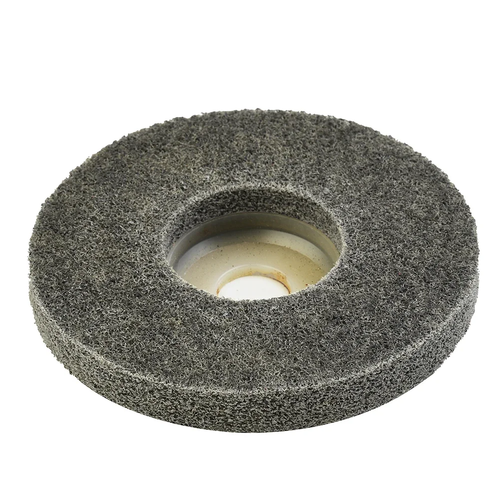 Tool Buffing Wheel 4 Inch Dark Gray Abrasive Flap Metal Nylon Fiber Polishing Buffing Wheel Angle Grinder 1pcs Part