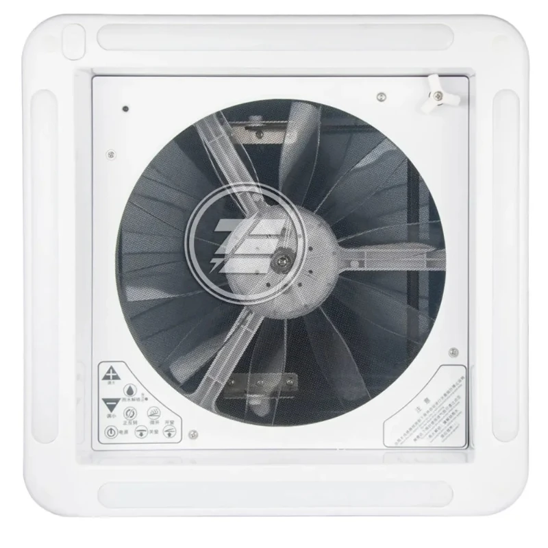 

14inch Manual Control CE RV Accessory with LED Light and Stainless Steel Insect Screen, 12-Volt Fan for RV Campers