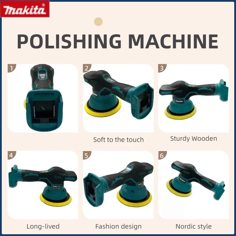 ماكيتا 8 التروس الكهربائية إصلاح الصبح الملمع اللاسلكي سيارة اللاسلكية التلميع آلة الملمع #4