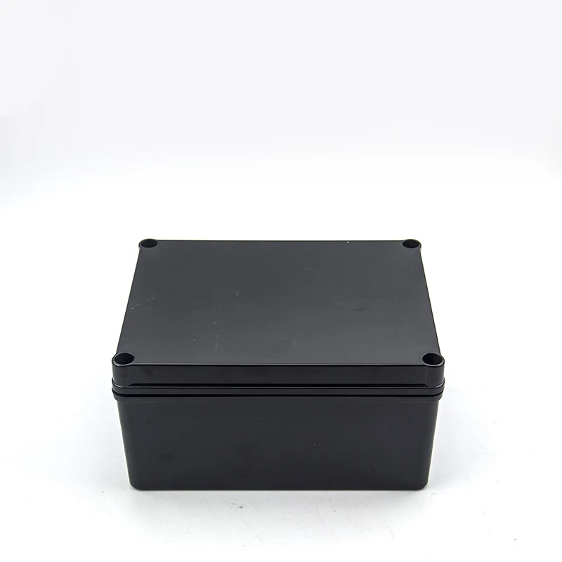 Outdoor ABS Plastic Power Distribution Box Electrical Power Box Industrial Fire Control Flameproof Junction Box Black Waterproof