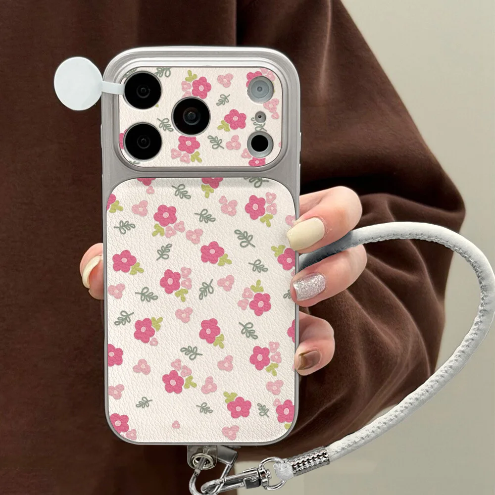 Luxury INS Flower Large Window Phone Case For iPhone 17 16 Pro Max 14 15 13 12 11 Camera Protector Shockproof Ultra Slim Cover view 5
