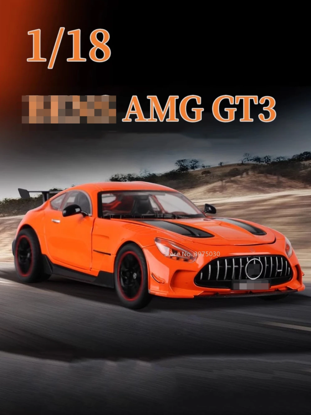 1/18 Scale GT3 Sports Car Alloy Diecast Model Toys High Simulation Vehicle with Sound Light Advanced Sense Decoration Gifts