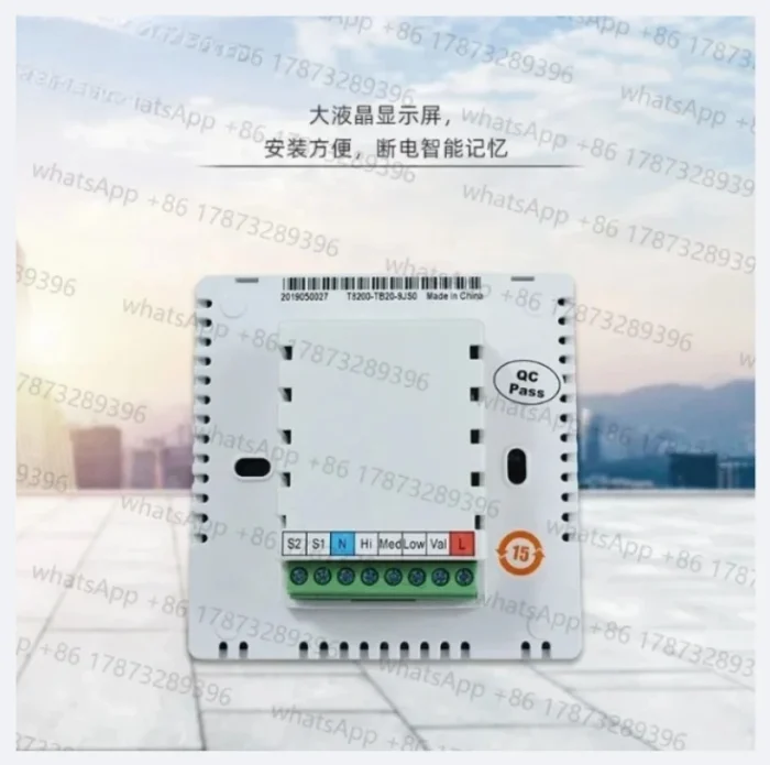 Johnson LCD controlador de temperatura T8200-TB20-9JS0 aire acondicionado central calefacción de suelo pantalla táctil panel de control de temperatura
