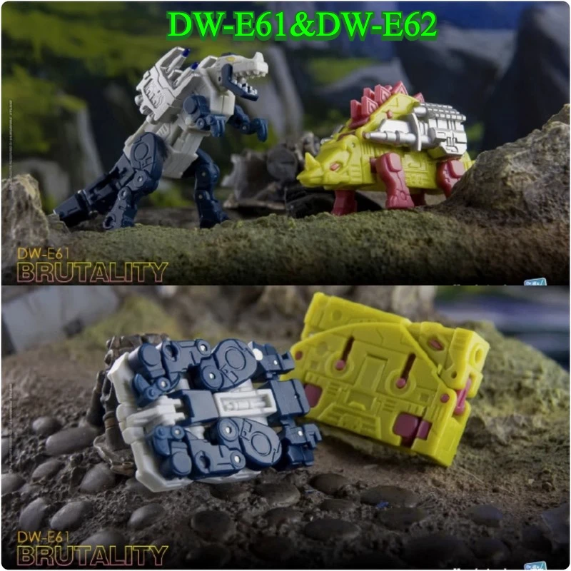 

IN STOCK IN STOCK Transformation DR.WU DW-E61&DW-E62 BRUTALITY And SLAUGHTER Killing Dinosaur tape Mini-Cassette Action Figure