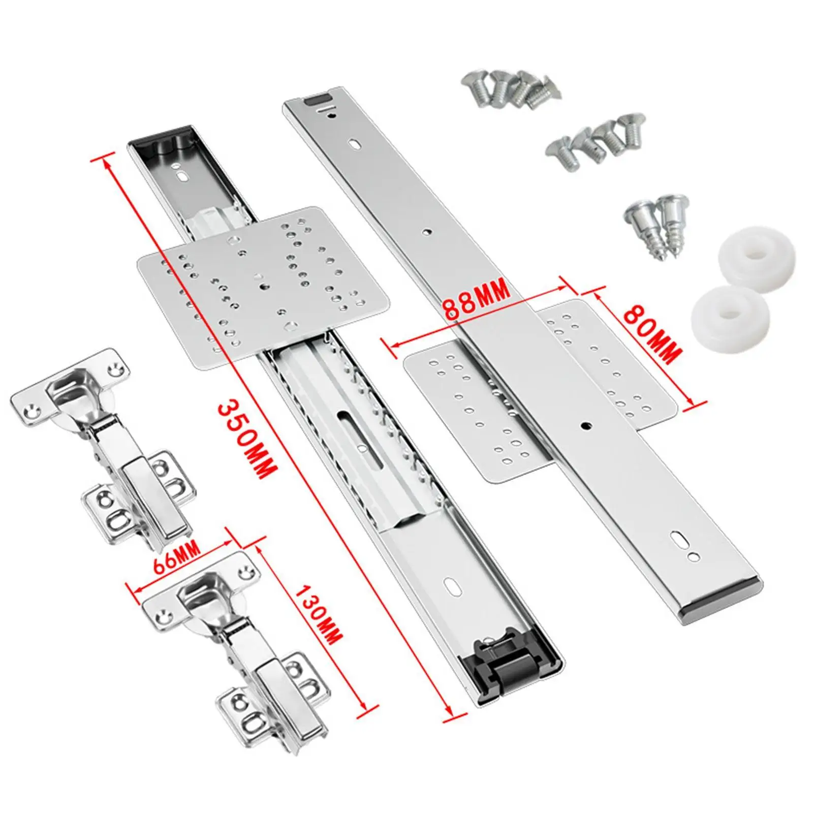 

Направляющие для раздвижных дверей: плавное скольжение, скрытый складной механизм, комплект аксессуаров для кухонных шкафов и книжных полок
