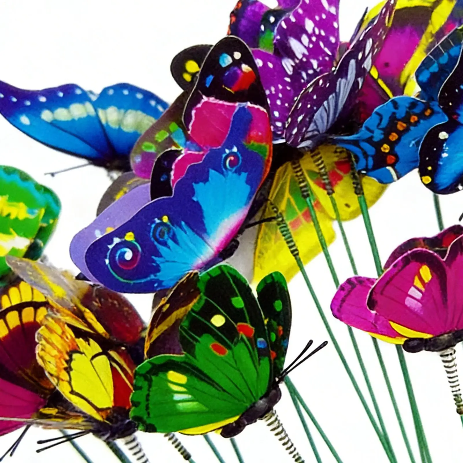 

Butterfly Stakes For Garden 50 Pieces Waterproof Colorful Ornament Garden Decoration For House Bedroom Living Room Patio Vase