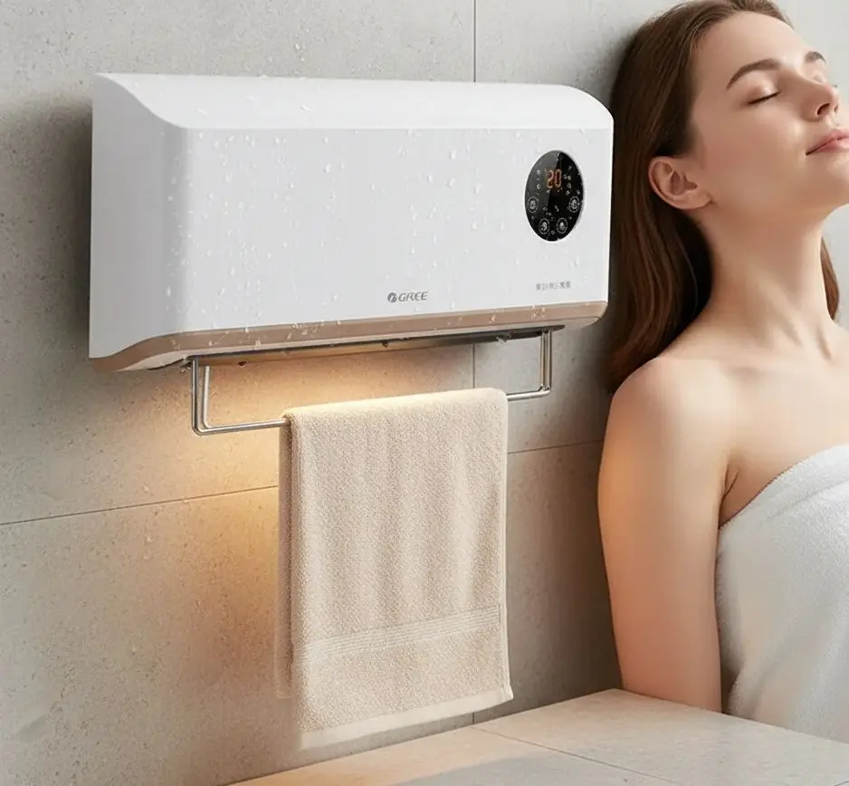 Wall-Mounted Electric Heater for Bathroom Energy-Saving Quick Heating Waterproof Hot Air Blower for Household