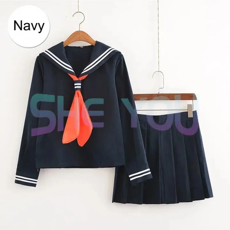 Traje cosplay anime cosplayoku no herói academia himiko toga jk uniforme feminino ternos de marinheiro com suéteres