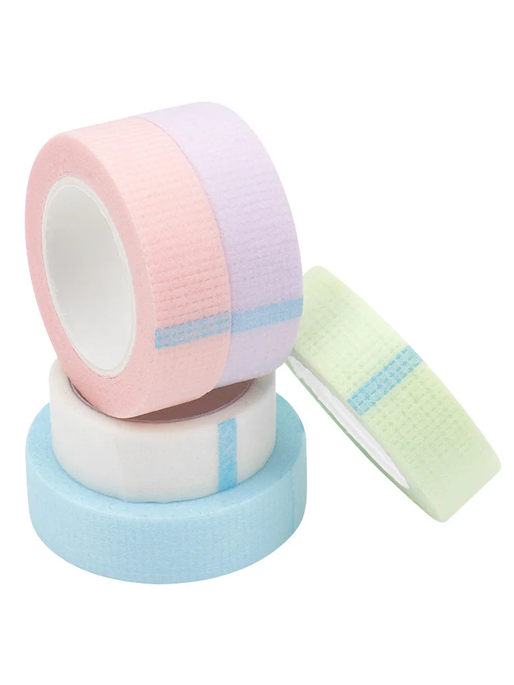 Eyelash Tape 5 Rolls Breathable Non-woven Cloth Adhesive Tape for Hand Eye Stickers Eyelash Extension Makeup Tools Lashes Patch