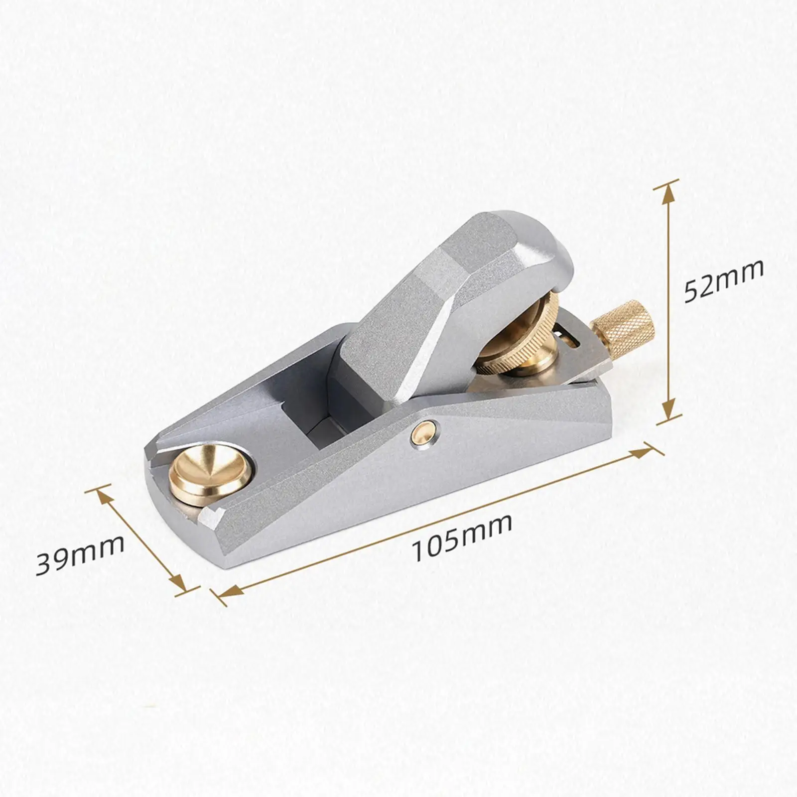 Low Angle Block Plane Portable Sturdy Aluminum Alloy Manual Planer for Crafting Wooden Edges Carpentry Hand Tool