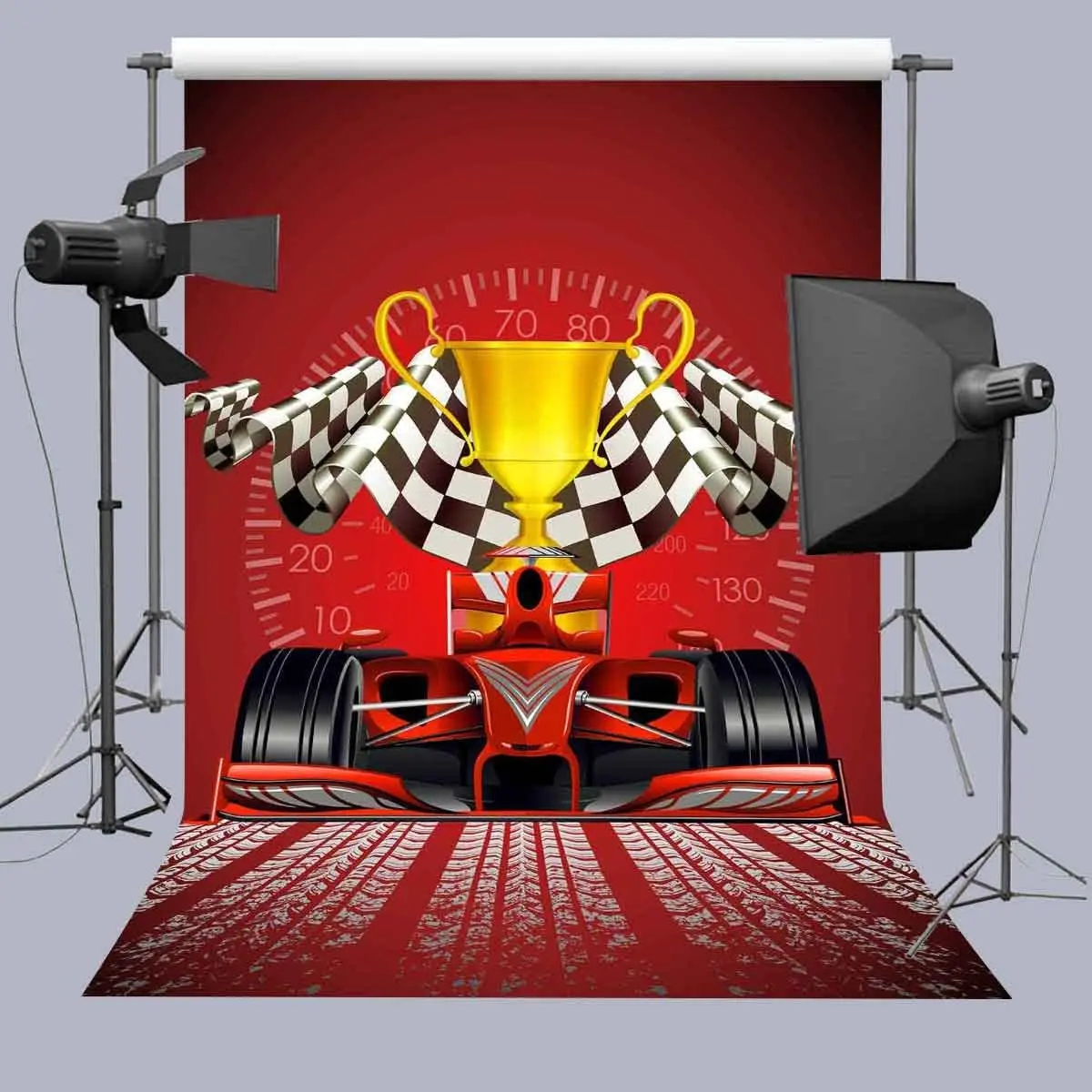 Champion Racing Car Photography Backdrop Studio Photo Props Background Banner Poster