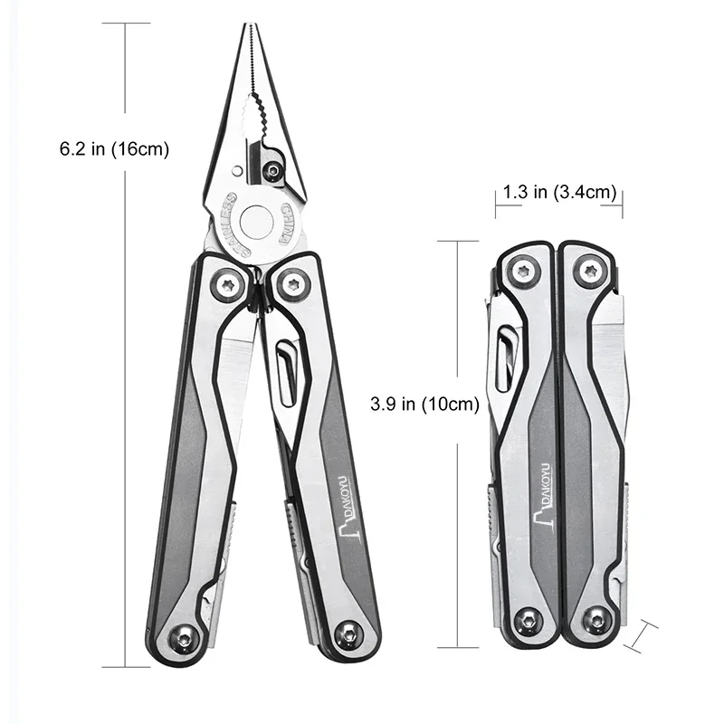 DOKOYU-Pince à outils multifonctionnelle pour l'extérieur, poignée en alliage de titane DK1, outils EDC avec vis à lunettes