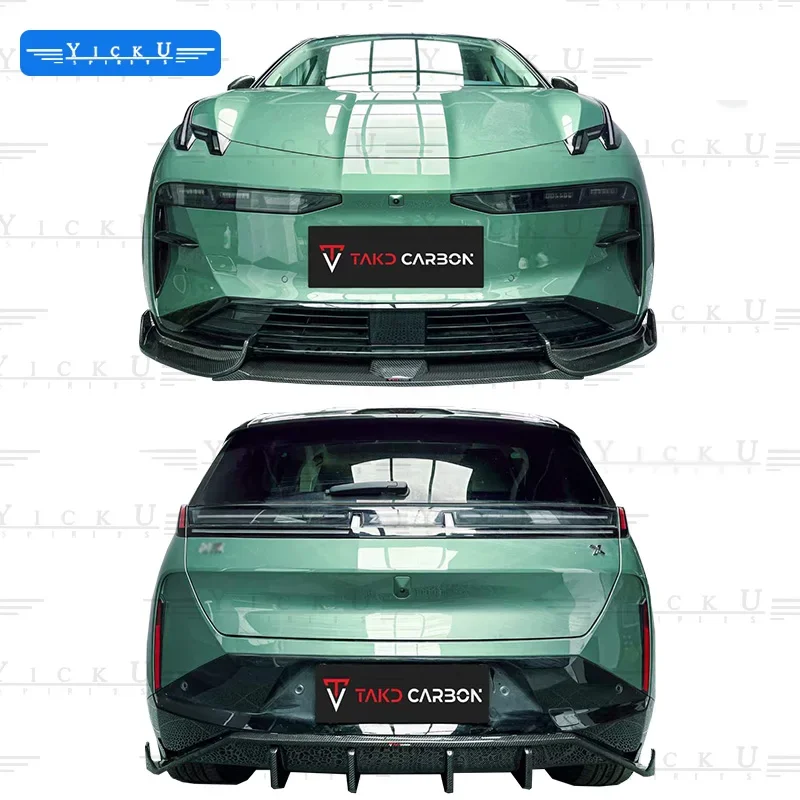 

TAKD style dry carbon fiber body kit front lip side skirt rear lip for zeekr X 2023+